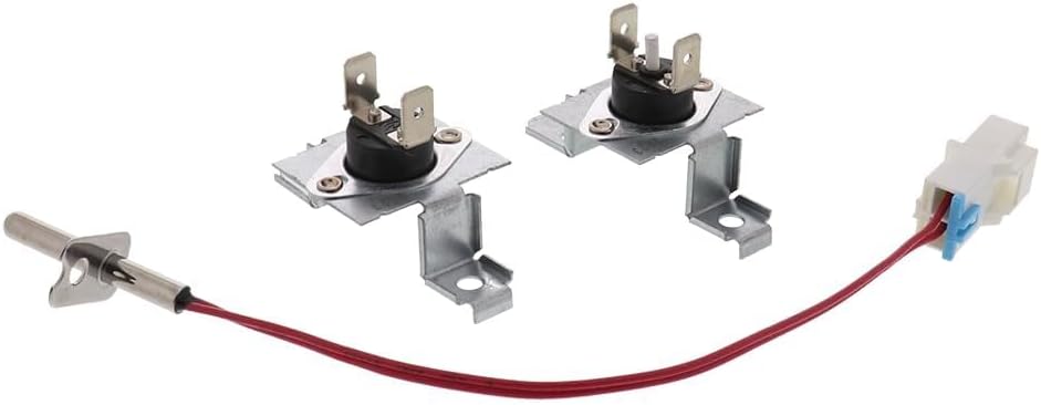 Dryer Thermostat Thermistor Kit for LG models CDE3379WD CDE3379WN CDG3389WD DLEX3700V00 DLEX3700W00 DLEX3875V DLEX3875W DLEX3885C DLEX3885W DLEX3900B DLEX4000B00 DLEX4000W DLEX4000W00