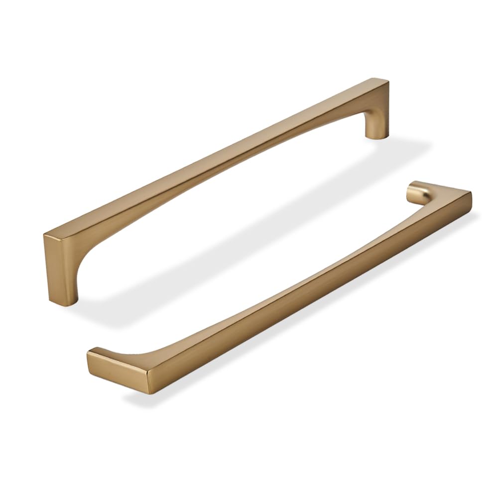 5 Pack Solid Handles 12-Inch(305mm) Champagne Bronze Cabinet Pulls,Heavy Duty for Kitchen Cabinets, Cupboards