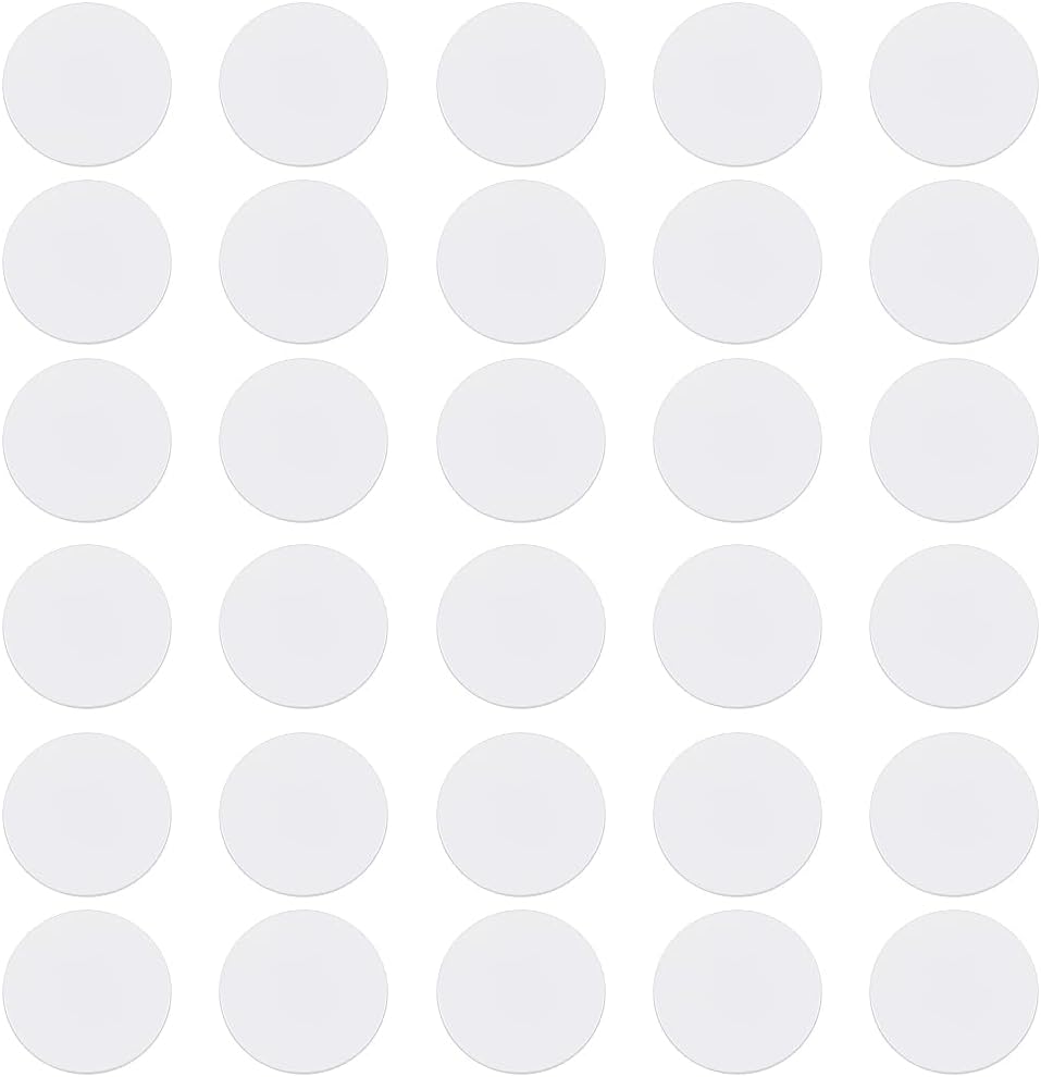30 Pcs Sublimation Blank Aluminum Sheets, 1.18 Inch White Round Aluminum Disc, Aluminum Board Heat Transfer for