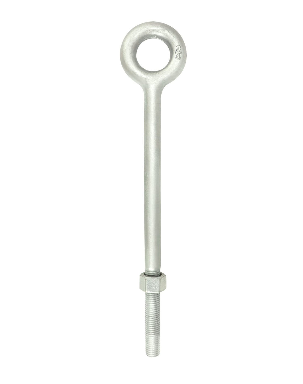QWORK Eye Bolt with Nuts, 3/4'' x 12" Galvanized Eye Bolt, 4 Pack