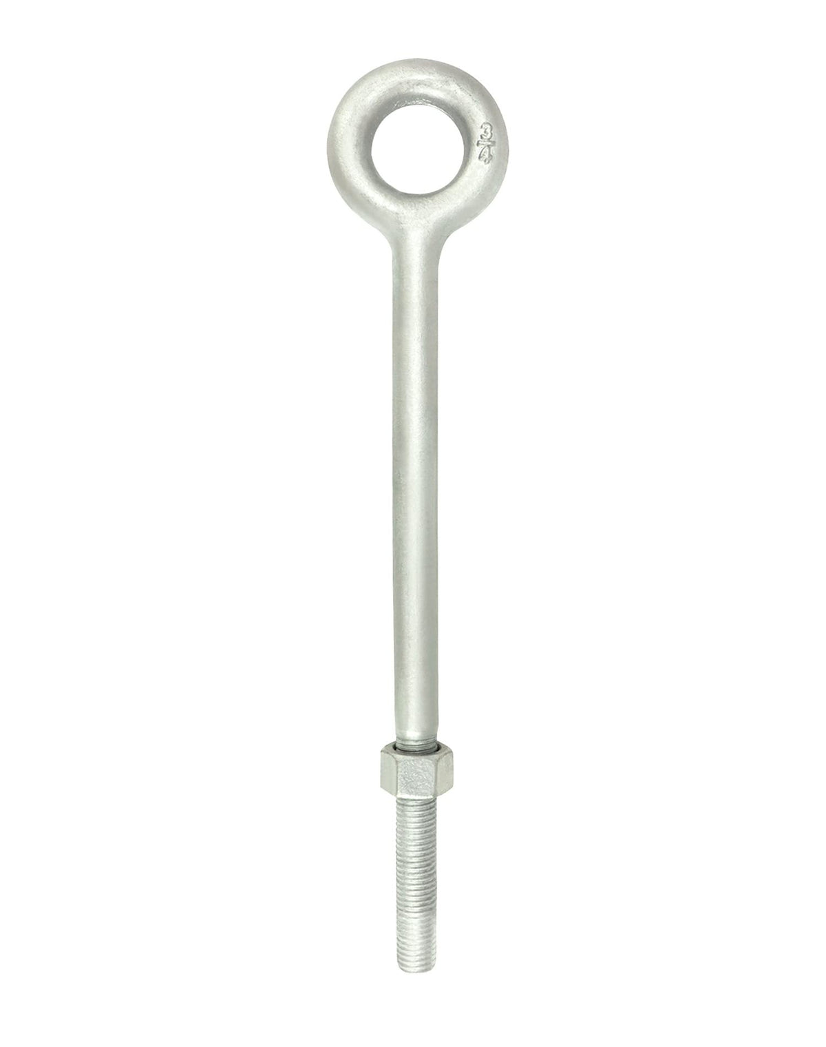 QWORK Eye Bolt with Nuts, 3/4'' x 12" Galvanized Eye Bolt, 4 Pack