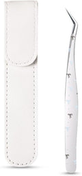 Precision Craft Tweezers, Curved Extended Fine Tip Sticker Tweezers for 3D Scene Stickers, Scrapbooking, Journaling