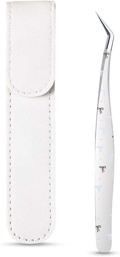 Precision Craft Tweezers, Curved Extended Fine Tip Sticker Tweezers for 3D Scene Stickers, Scrapbooking, Journaling
