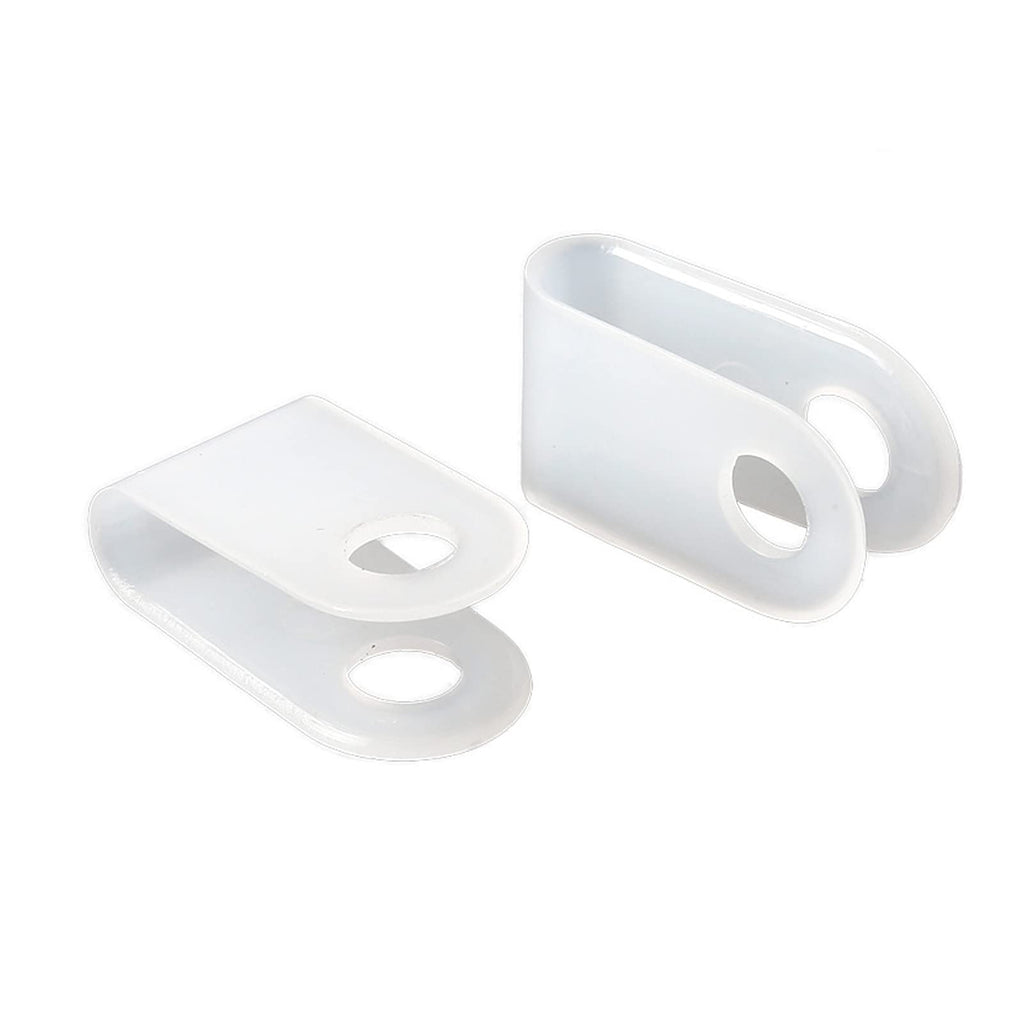 Teansic 200Pcs White Nylon U-Type Cable Clamps, 1/8 Inch Wire Organizer