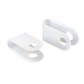 Teansic 200Pcs White Nylon U-Type Cable Clamps, 1/8 Inch Wire Organizer