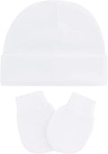 Newborn Hats and Mittens Set Infant Beanie Baby Hat Kint Cotton Hostipal Hats Gloves Mittens for Boys Girls