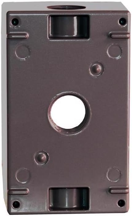 Sigma Engineered Solutions 14250BR Weatherproof 1/2" 3 Hole 1-Gang Box, BR