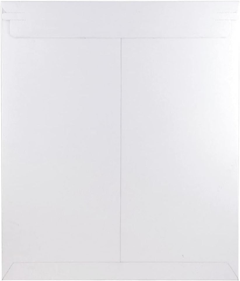 Stay-Flat Photo Mailer Envelopes with Peel & Seal Closure - 12 3/4 x 15 - White - 6 Rigid Mailers/Pack