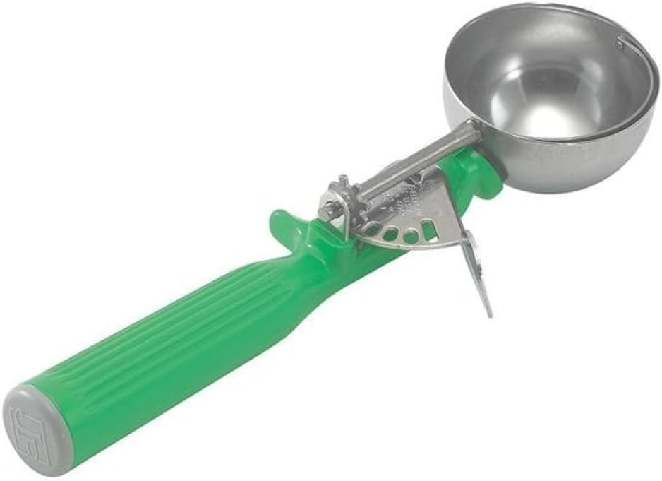2-2/3 oz Stainless Steel Disher - Size 12,Green