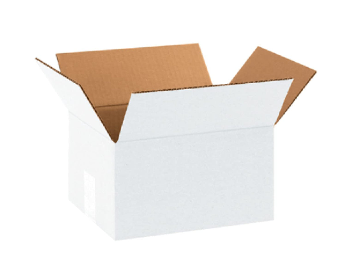 8"x6"x4" White Corrugated Cardboard Packing Shipping Mailing Moving Carton Boxes - 50 Pack