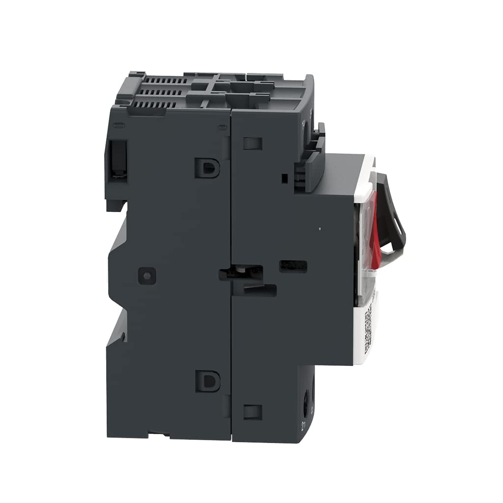 Schneider Electric GP2E05 Easy TeSys 3 Phase Manual Thermal Magnetic Motor Starter, 3 Pole, Screw Clamp Terminals, Push Button, 0.63-1 Amps