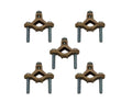 COREX 1/2" to 1" Bronze Water Pipe Ground Clamp - 5 Pack