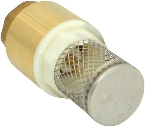 VARMHUS Brass Foot Valve with Filter, Check Valve for Water Pump, NPT Thread, Prevents Backflow (1/2inch)