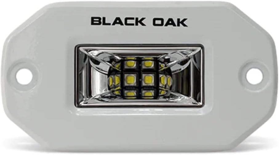 Black Oak Marine Spreader Light, Flush Mount, 20W, White