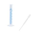 Geesatis 25ML Plastic Graduated Cylinder(10) and 2 ML(20) Plastic Droppers
