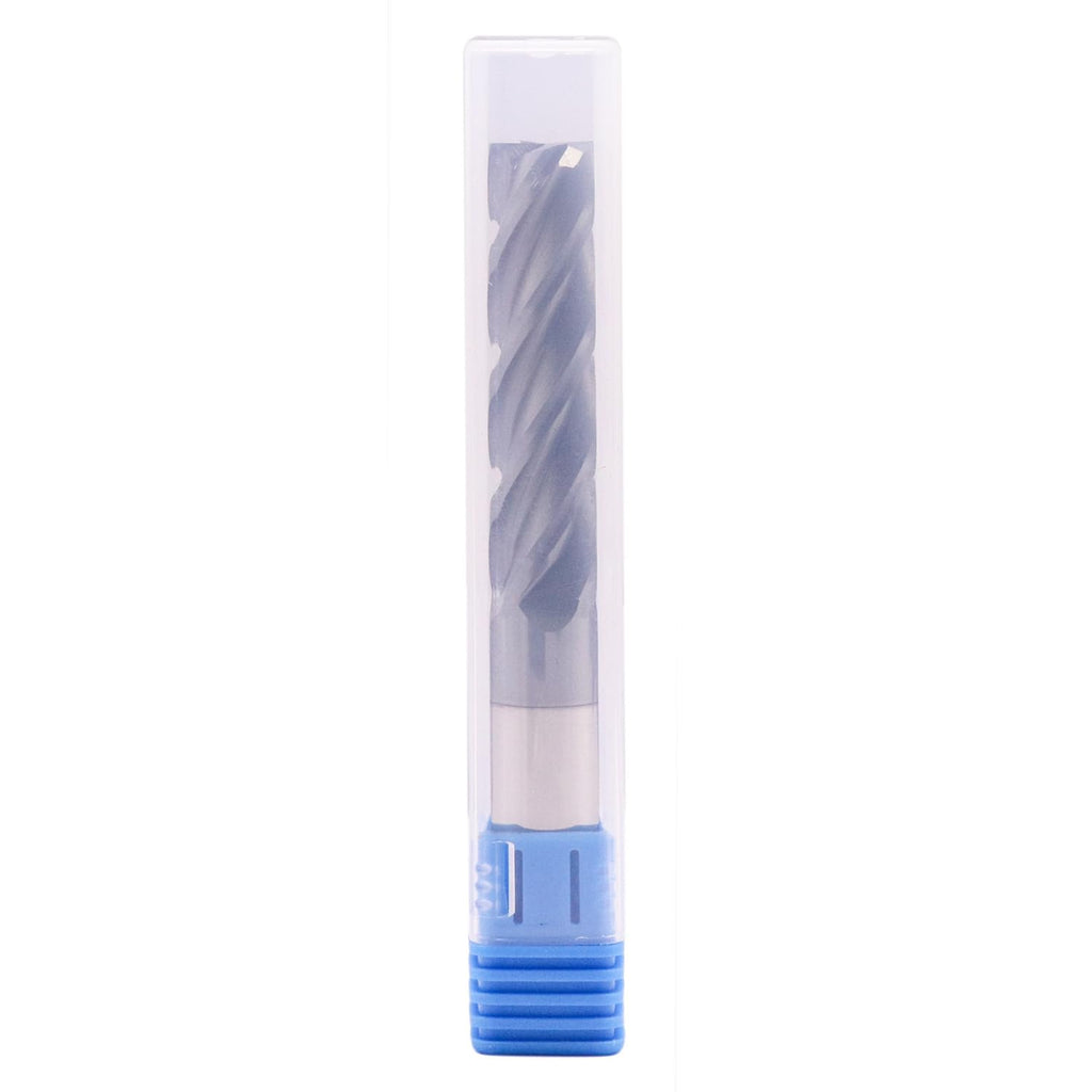 1/2" 4 Flute Solid Carbide Long Square End Mill, 4" OAL, AlTiN Coated