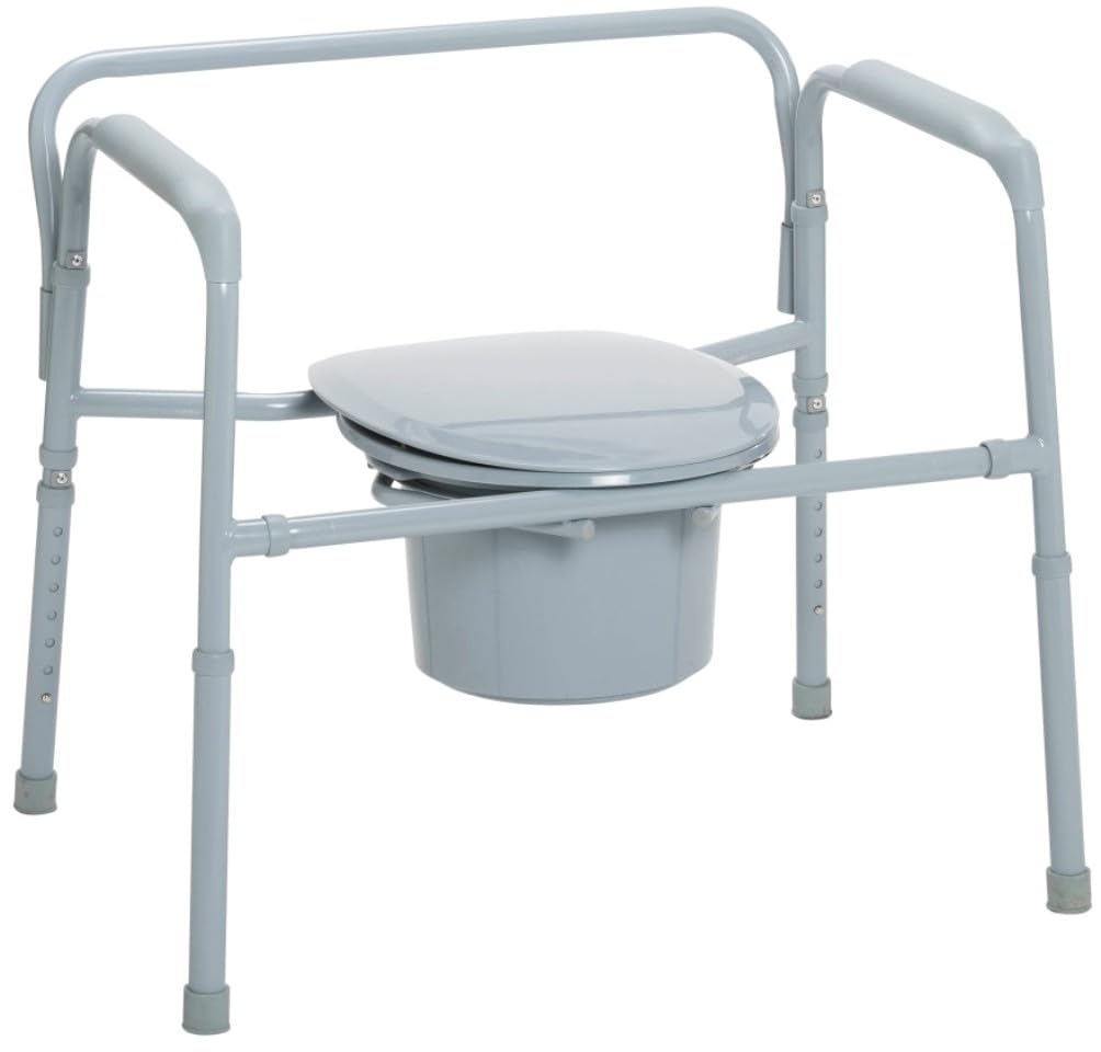 Heavy Duty Bariatric Folding Bedside Commode Seat