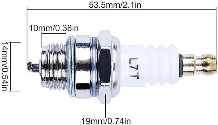 2Pack L7T Spark Plug Compatible with NGK BPMR7A BPM7A & Champion CJ8 CJ6Y CJ7Y - Universal Fit for Stihl Husqvarna Echo Kawasaki 2-Stroke Chainsaw Trimmer Blower ATV Pocket Bike Lawnmower Engine