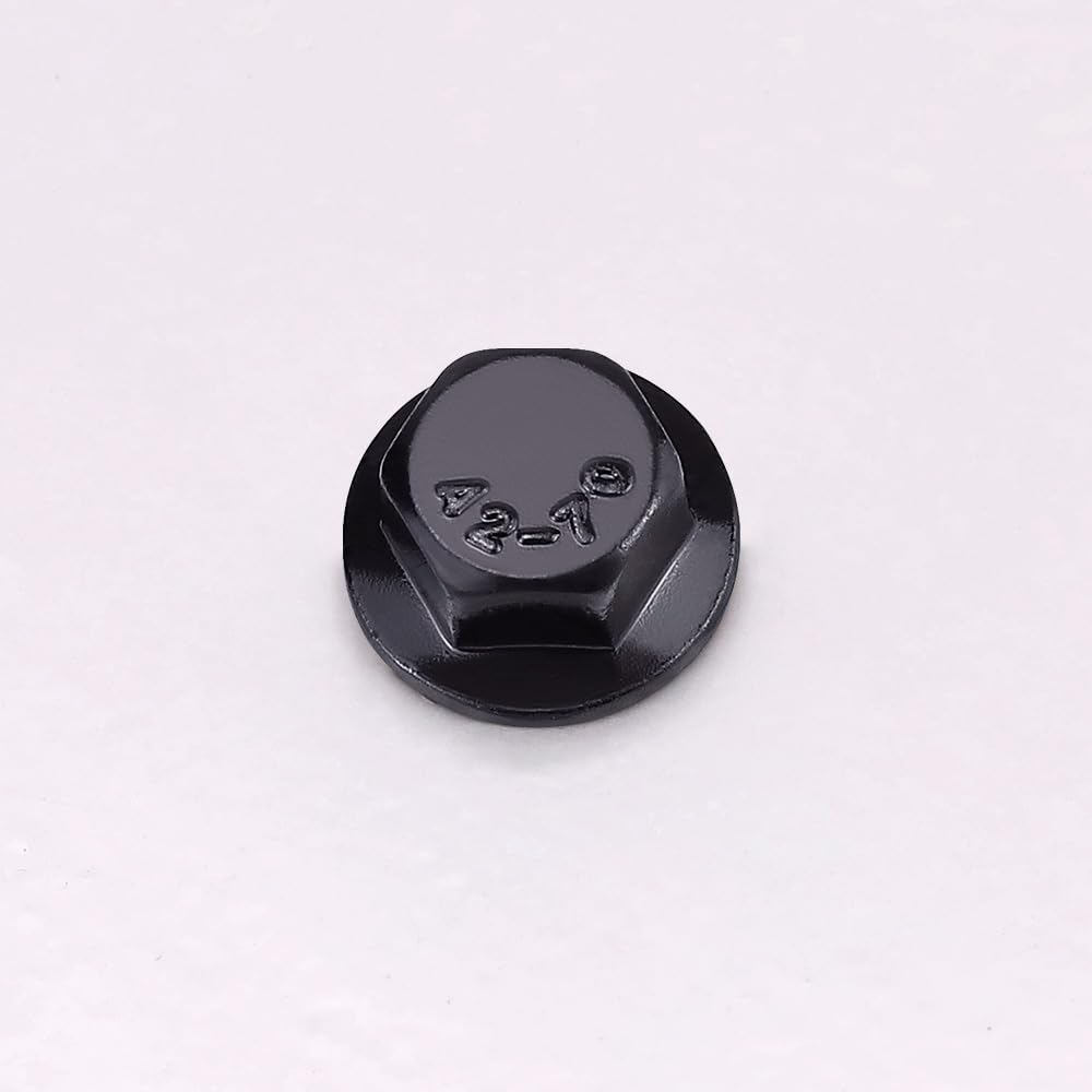 1/4-20 x 2 (20 Pack) Serrated Flange Hex Head Bolts Screws, Stainless Steel 304 (18-8) Flanged Hexagon Bolts Screws, UNC Coarse Thread, Full Thread, Black Coated