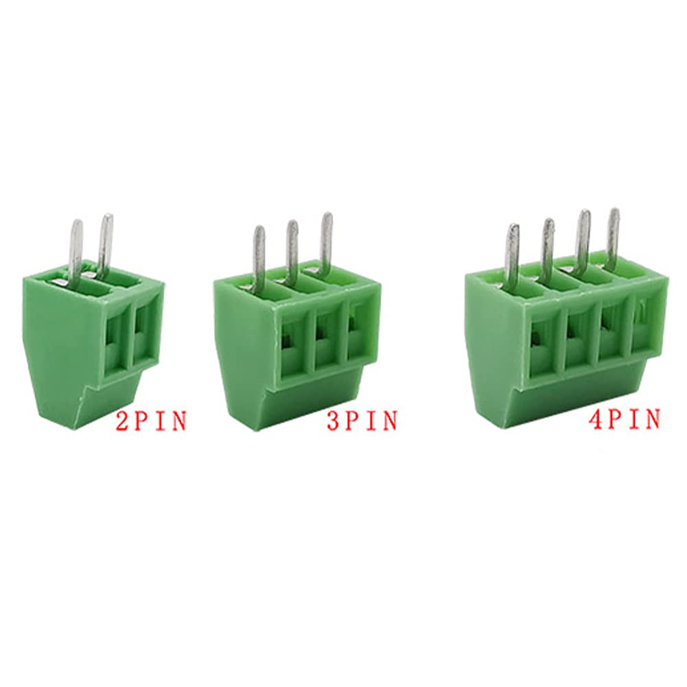 50PCS 2.54mm 0.1" Pitch PCB Mount Screw Terminal Block Connector