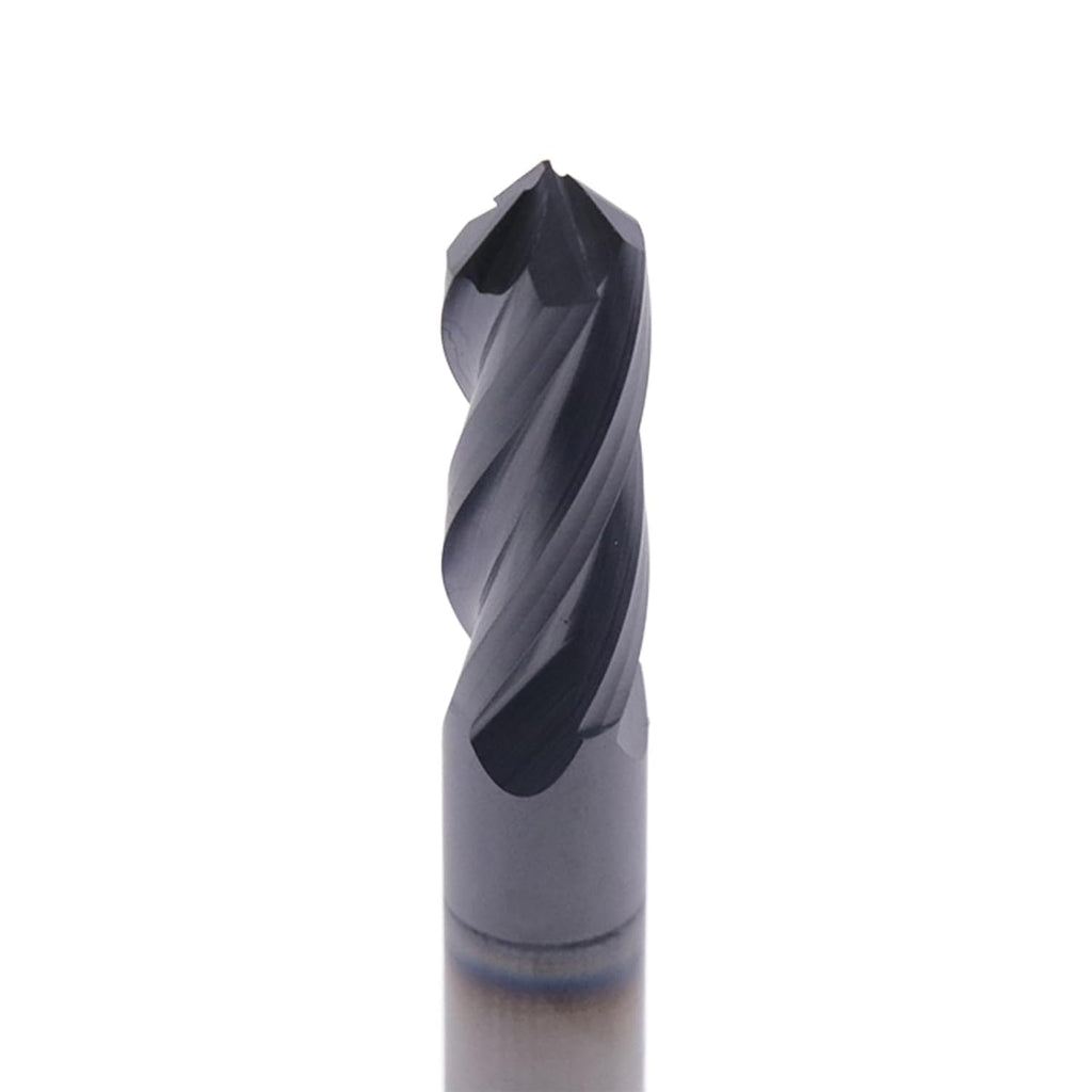 2Pcs 1/4" 4 Flute 90 Degree Solid Carbide Drill Mill - AlTiN Coated
