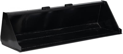 Titan Attachments 84" Skid Steer Dirt Bucket, 3/16" Thick Structural Steel with Reinforced Gussets, Universal Quick