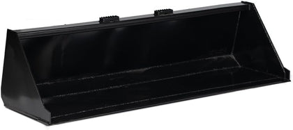 Titan Attachments 84" Skid Steer Dirt Bucket, 3/16" Thick Structural Steel with Reinforced Gussets, Universal Quick