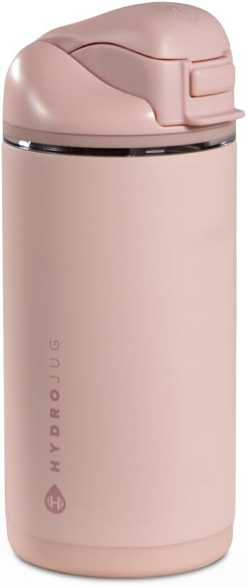 Ease2o 14oz Kids Water Bottle with Straw & Chug Lid, Dusty Rose