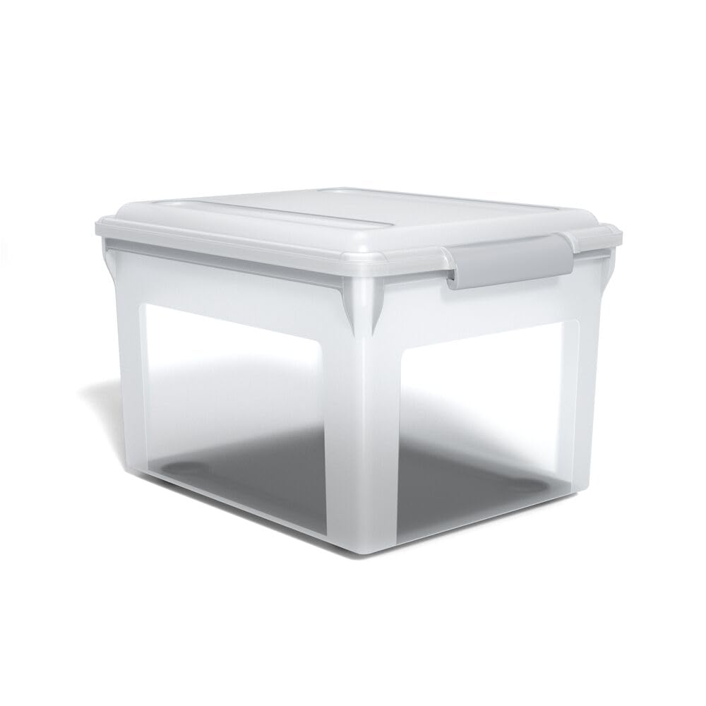 Store & Slide Plastic File Box, Latching, Letter/Legal, 2/Pk