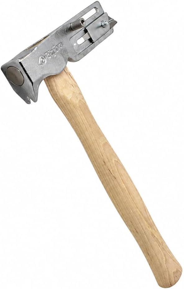 15144 17 Oz Magnetic Face Roofing Hatchet – One-Handed Nail Placement with Nail Starter – Forged Steel Head, Sliding