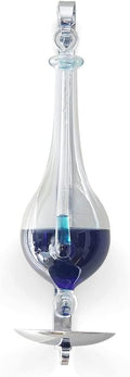 B1025C Antique Storm Glass Wall Mount Liquid Barometer | With Drip Cup