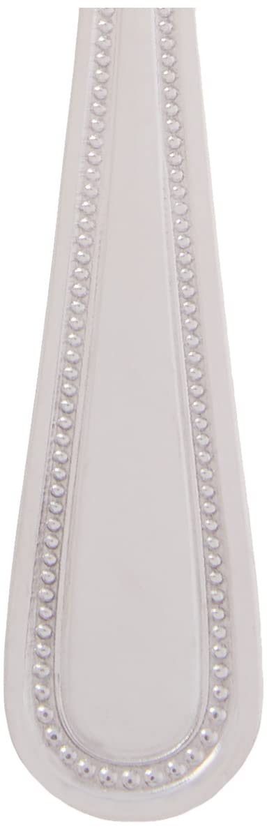12-Piece Dots Bouillon Spoon Set, 18-0 Stainless Steel,Silver