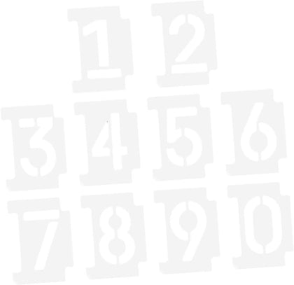 2 Sets Reusable Pet Number Stencils Curb Stencil Kit with Interlocking Design for Address Painting Durable Thick