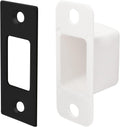 Nuk3y Deadbolt Strike Plate Square Corner 1-1/8"" x 2-3/4"" with dustbox (Matte Black)