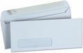 White Peel Seal Window Envelope, Size #10, 24lb Bond, Pack of 500