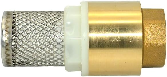 VARMHUS Brass Foot Valve with Filter, Check Valve for Water Pump, NPT Thread, Prevents Backflow (1/2inch)