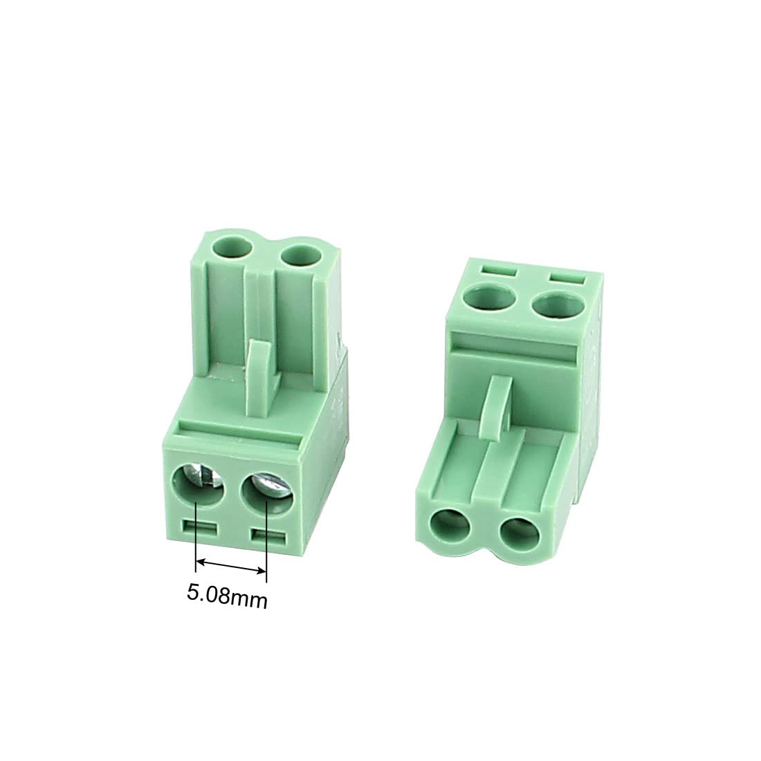 uxcell 10Pcs KF2EDG 5.08mm Pitch 2P Pluggable Teminal Blocks Connector Socket
