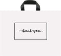 Thank You Shopping Bags - Soft Loop Handles White 50Pcs 12x15In