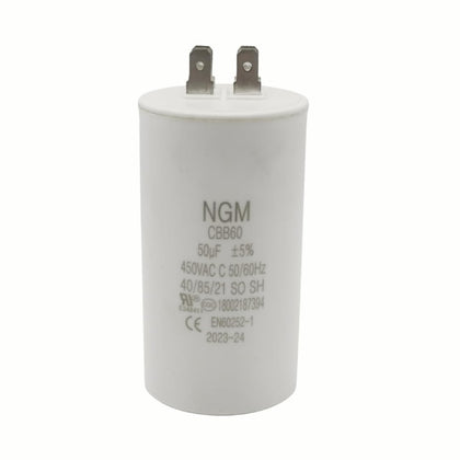 50UF CBB60 Motor Run Capacitor 450VAC MFD Self-healing 4Pin 1.97x3.62 in