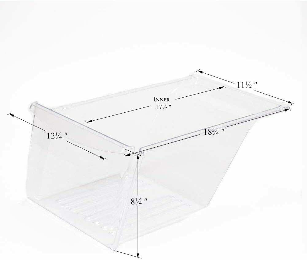 Crisper Pan (Bottom) Compatible with Frigidaire Kenmore Refrigerator 240343803