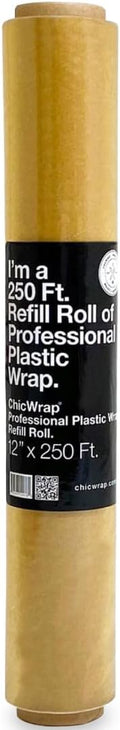 Professional Grade Plastic Wrap - 1x Large 12" x 250' Refill Roll