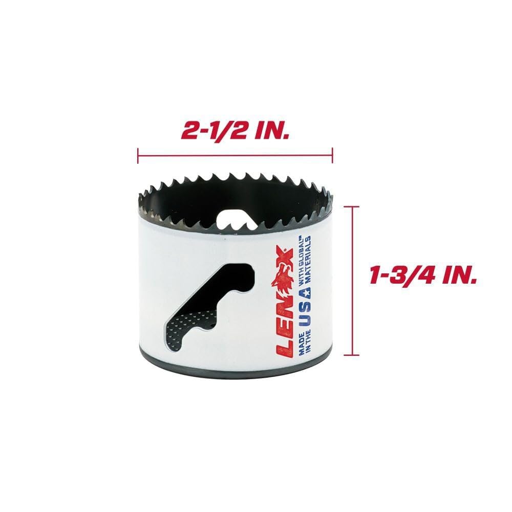 LENOX Tools Bi-Metal Speed Slot Hole Saw with T3 Technology, 2-1/2"