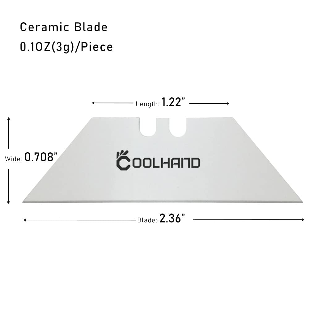 Zirconia Ceramic Utility Knife Blades 12-Pack,Sharp&Rustproof