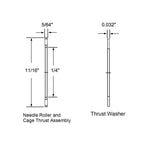 uxcell NTA411 Thrust Needle Roller Bearings with Washers 1/4" Bore 11/16" OD 5/64" Width 2pcs