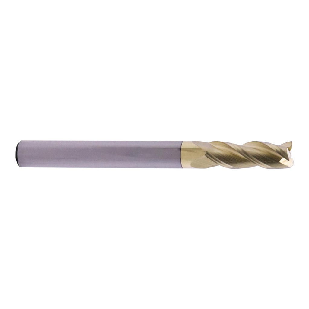 BestParts 1/4" 3 Flute Solid Carbide End Mill for Aluminum - ZrN Coated