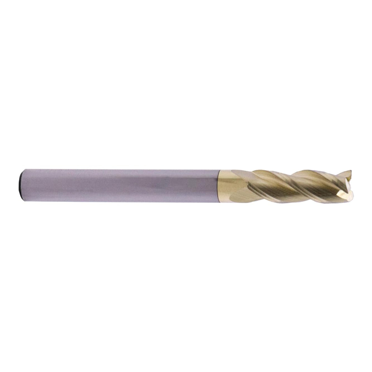 BestParts 1/4" 3 Flute Solid Carbide End Mill for Aluminum - ZrN Coated