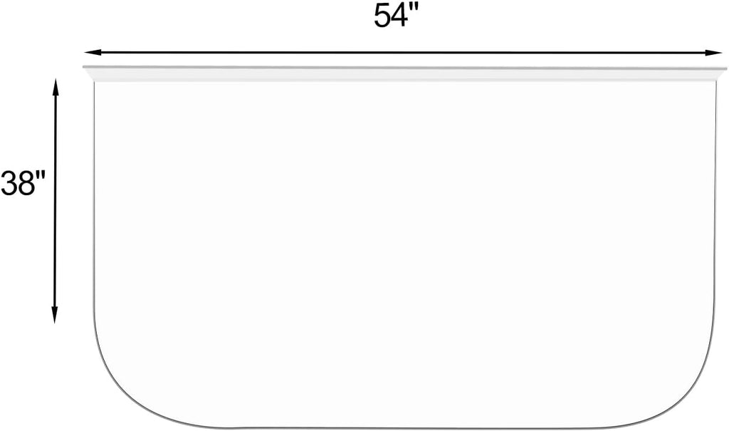 54" x 38" Crystal Clear Window Well Cover Outside - Waterproof, Heavy-Duty Polycarbonate, Keep Basement Dry