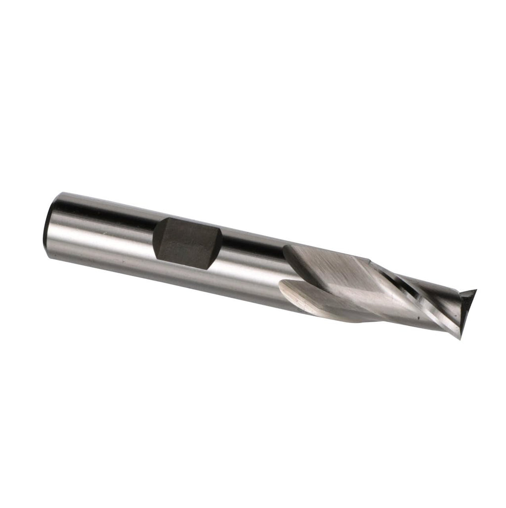 Drill America 5 Piece HSS End Mill Set, 1/8" - 1/2", 2 Flutes 3/8" Shank