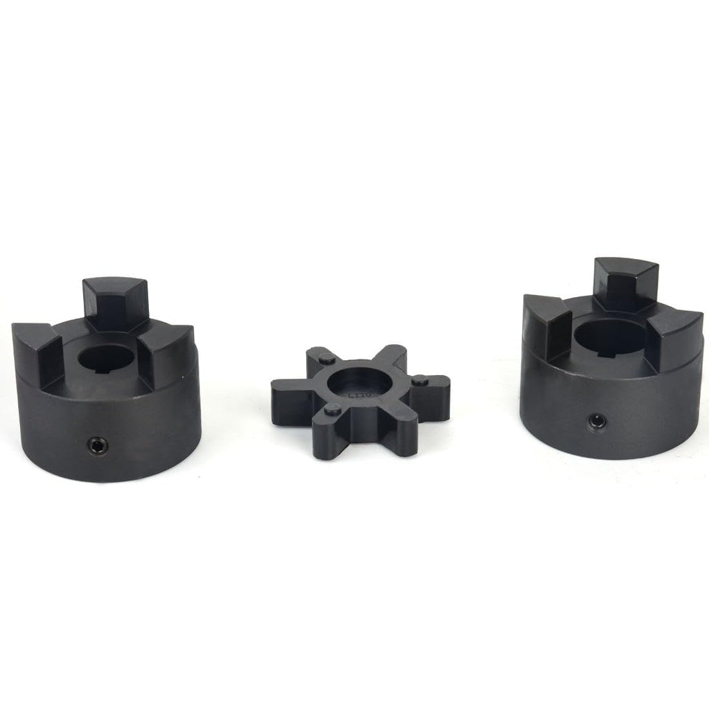 1" to 1-1/2" L110 3-Piece L-Jaw Coupling Set & Buna-N NBR Rubber Spider for Log Wood Splitter