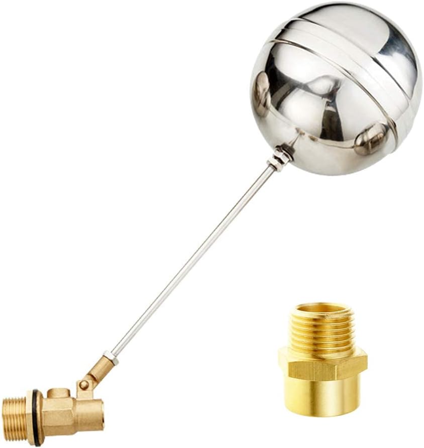 Joywayus 3/4 inch Thread Float Ball Valve Floating Ball-cock Tank Ballcock Fittings Automatic Water Level Control Switch